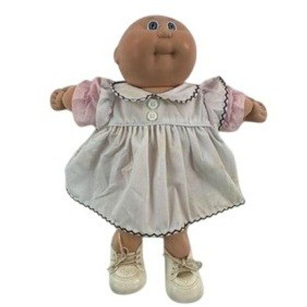 Cabbage Patch Kids Preemie Baby Doll White Blue Eyes Bald Vintage Coleco 1982
